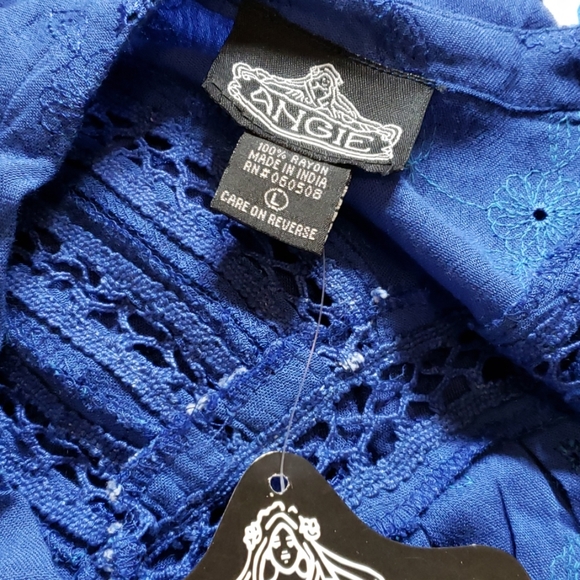 Angie Boho Eyelet Dress Caftan Coverup - Picture 6 of 7